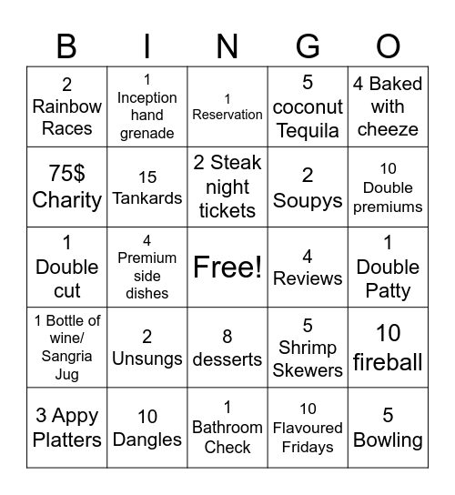 FriYAY Bingo Card