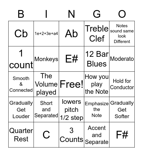 7th Grade Bingo Review Bingo Card