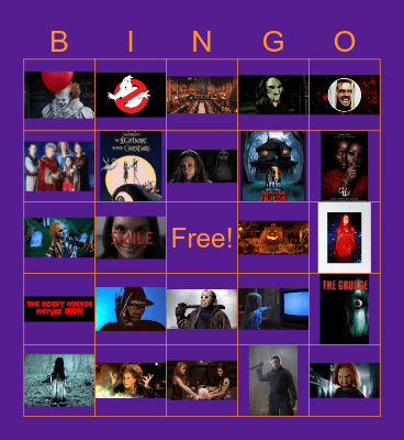 AMEG Halloween Movie Bingo Card