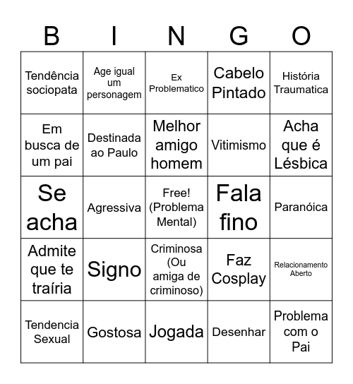 Redflag Bingo Card