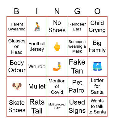 Ipswich Santa Set Bingo Card
