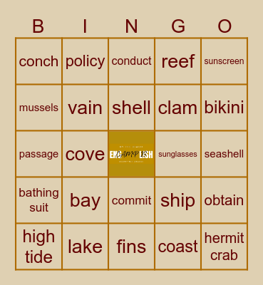 AC ENGLISH CAMP 23 Bingo Card