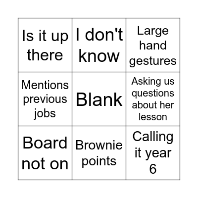 Bing-Jo Bingo Card