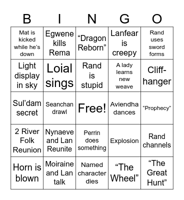 WoT Watch Party Bingo Card