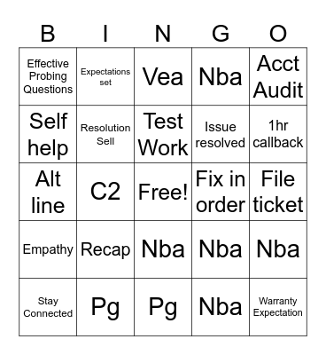 Fcr Bingon Bingo Card