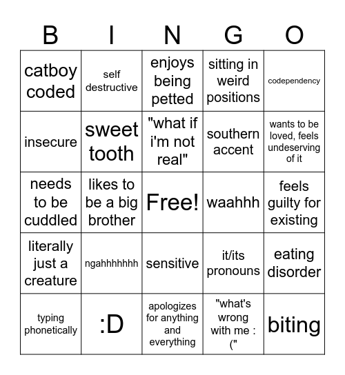 mika int bingo Card