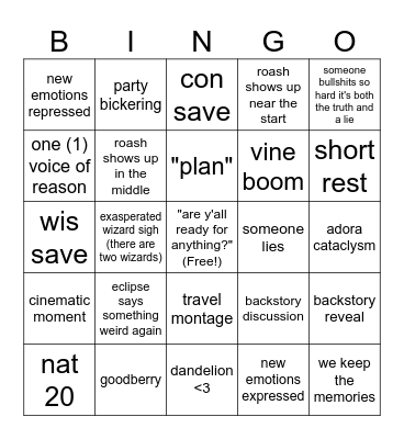 hunker down, there's a storm a-comin' (btv) Bingo Card
