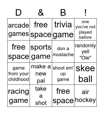 Couples Night Bingo Card