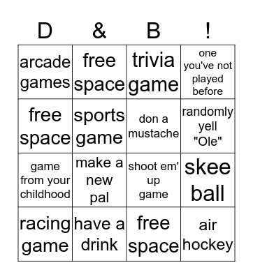 Couples Night Bingo Card