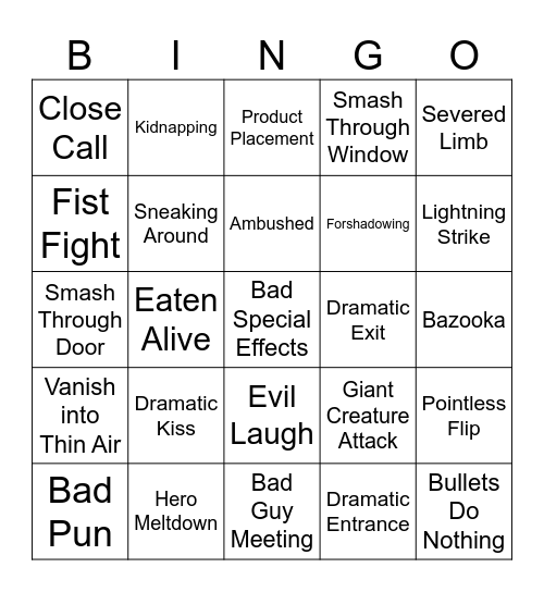 BINGOFLIX! The Last Dragon Bingo Card