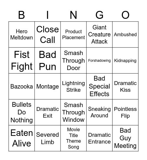 BINGOFLIX! The Last Dragon Bingo Card