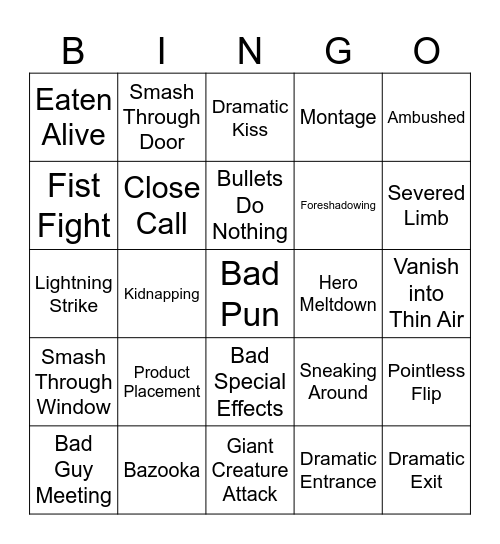 BINGOFLIX! The Last Dragon Bingo Card