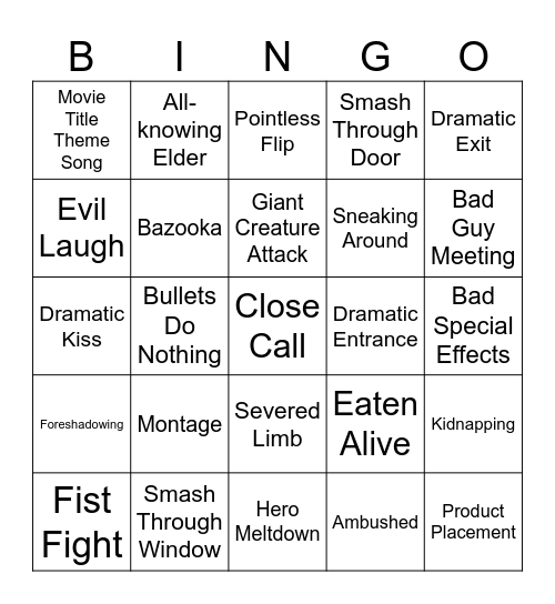 BINGOFLIX! The Last Dragon Bingo Card