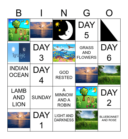 GOD'S CREATION Bingo Card
