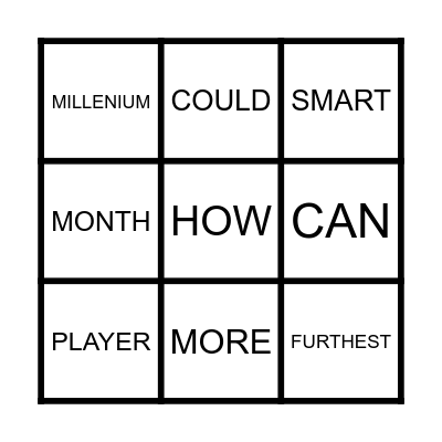 Unit 5 Bingo Card