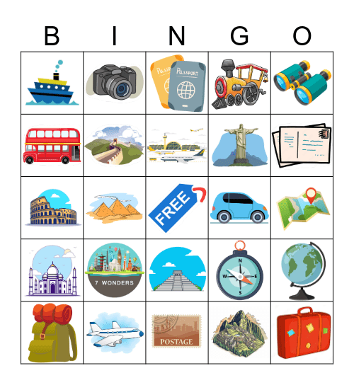 TRAVEL BINGO! Bingo Card