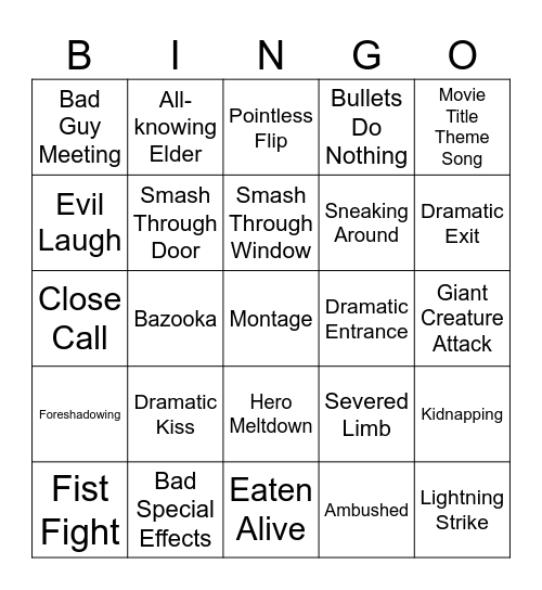BINGOFLIX! The Last Dragon Bingo Card