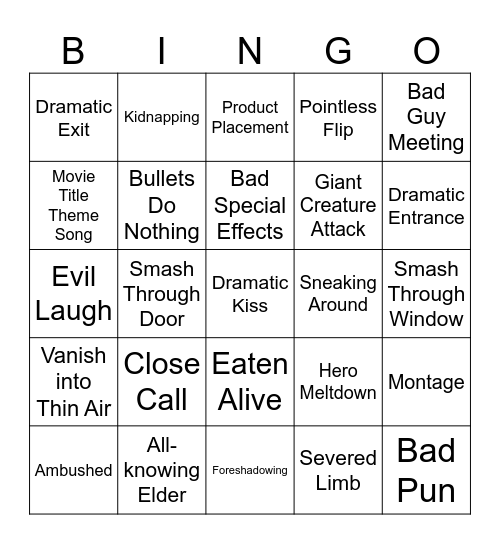 BINGOFLIX! The Last Dragon Bingo Card