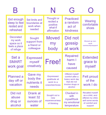 I AM THRIVING NOT JUST SURVIVING Bingo Card