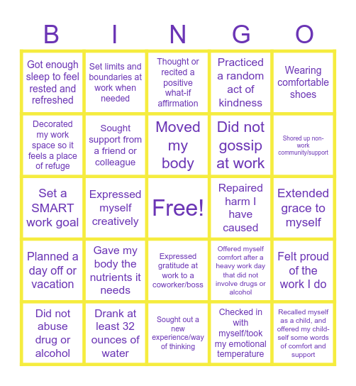 I AM THRIVING NOT JUST SURVIVING Bingo Card