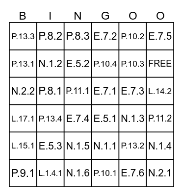 SCIENCE MICRO ASSESSMENT Bingo Card