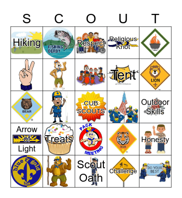 Cub  Scout Bingo Card