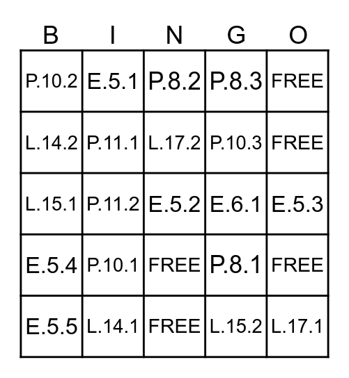 GRADE 3 SCIENCE MICRO ASSESSMENT Bingo Card