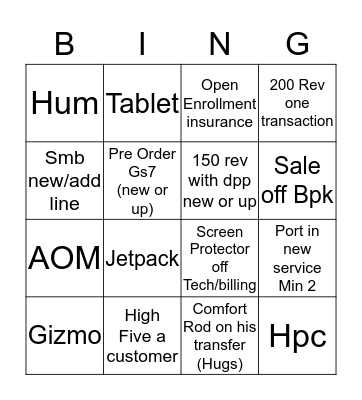 Friday Funday  Bingo Card