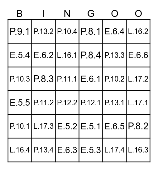 GRADE 4 SCIENCE MICRO ASSESSMENT Bingo Card