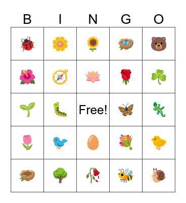 Spring Bingo Card