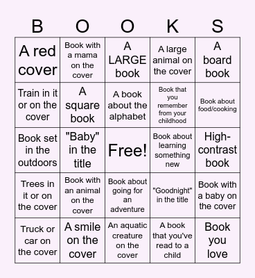 Baby Book Bingo! Bingo Card