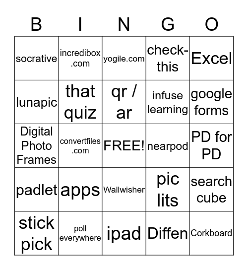 TCEA Bingo Baker Demo Bingo Card