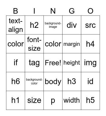 Digi Bingo Card