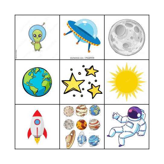universe Bingo Card