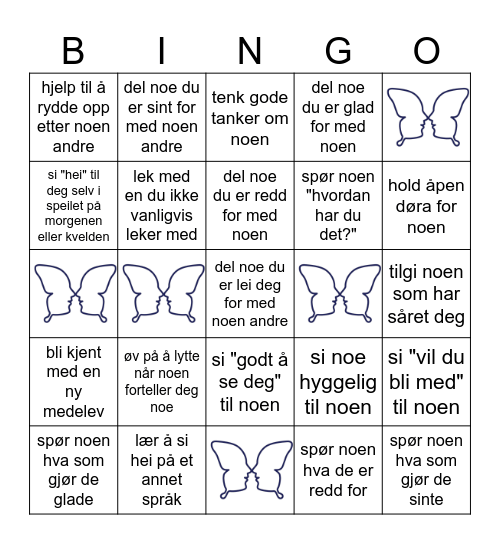 #lagplass - Verdensdagen psykisk helse Bingo Card