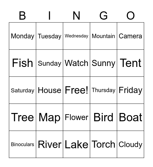 3.A Bingo Card