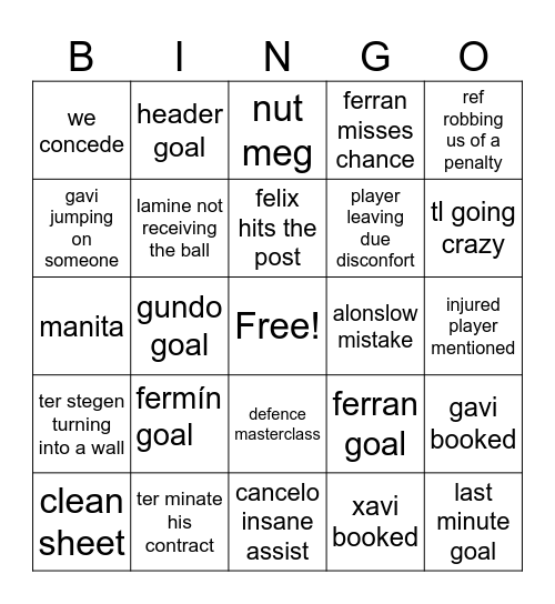 hola Bingo Card