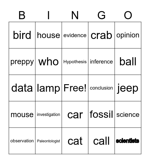 Bingo Card
