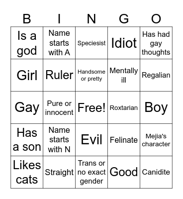 Dimensions Bingo Card