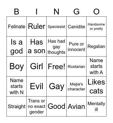 Dimensions Bingo Card