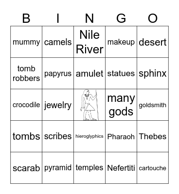 Ancient Egypt Bingo Card