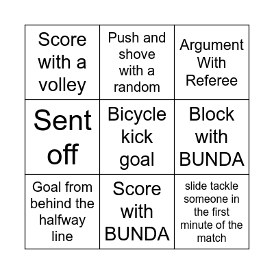 Football Bingo Card