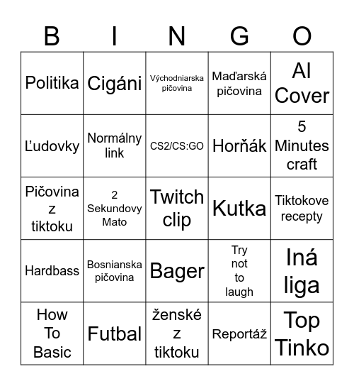 LINKY Bingo Card