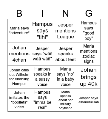 Bingo Card