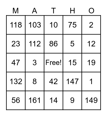 Parallel Lines Cut by Transversal Bingo Card