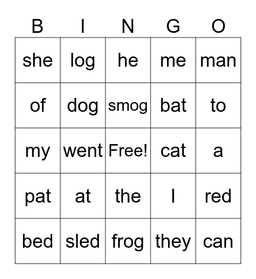 Baron's Bingo Card