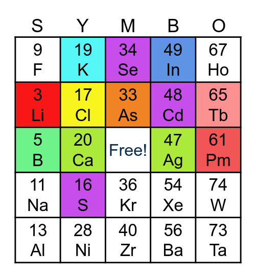 SYMBO CARD Bingo Card