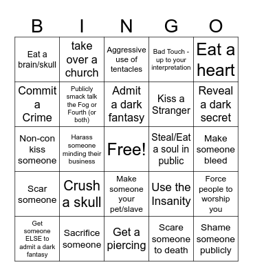 EG-2 Bingo Card