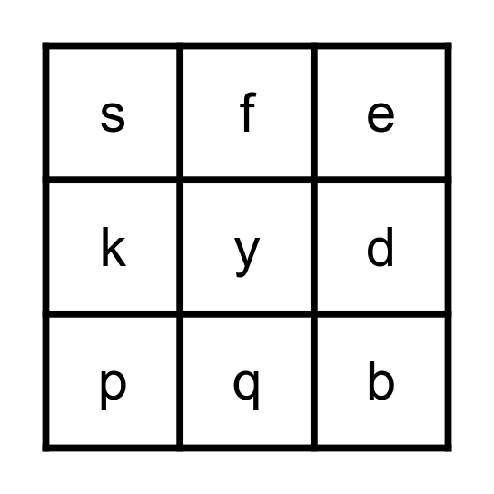 Letter Sounds Bingo Card