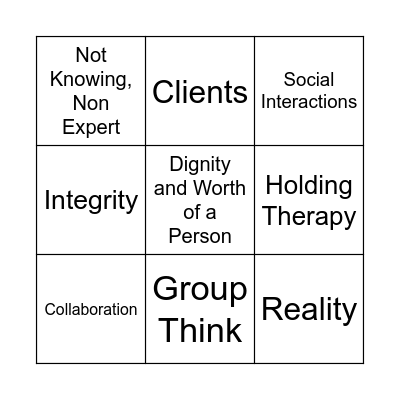 Social Constructivism Bingo Card